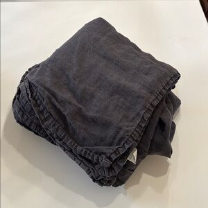 Parachute Linen Top Sheet - Charcoal Gray Queen